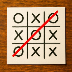 Winning Move in Classic American Tic Tac Toe Game
