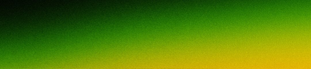 Gradient from dark green to yellow long web banner, tactile digital art texture with grain effect