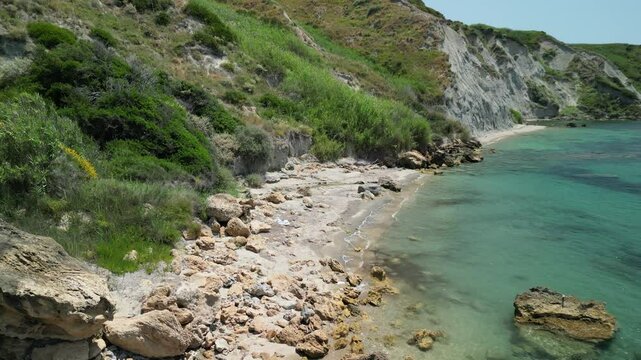 spiaggia dei calanchi, praialonga, crotone, calabria, italy