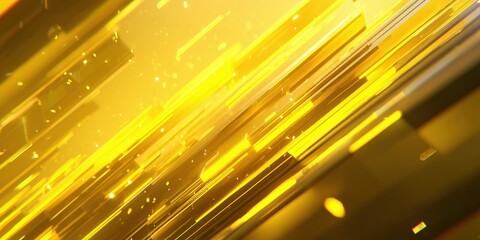 Golden Yellow Geometric Light Beams with Depth and Spark Particles

