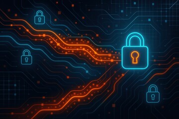 Cybersecurity and data protection visualization highlighting digital privacy concerns in modern technology landscape