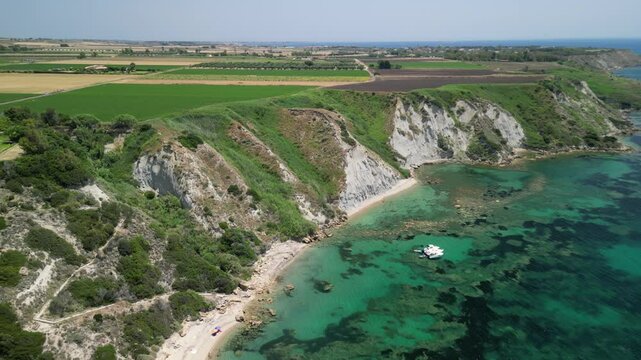 spiaggia dei calanchi, praialonga, crotone, calabria, italy