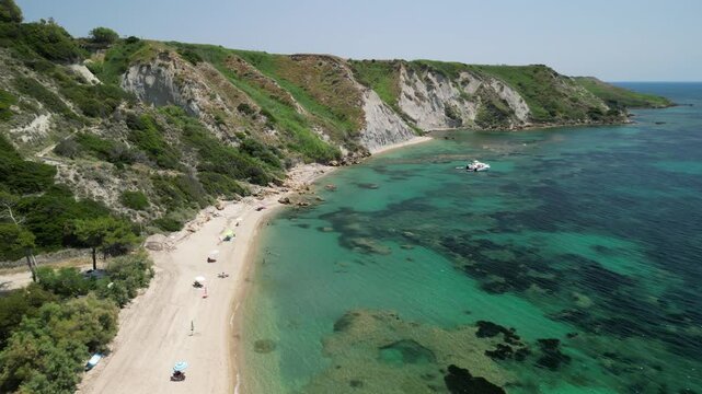 spiaggia dei calanchi, praialonga, crotone, calabria, italy