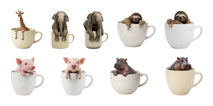 Animals in Mugs
