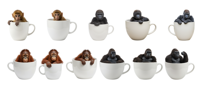 Animals in Mugs