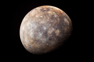 mercury on black background
