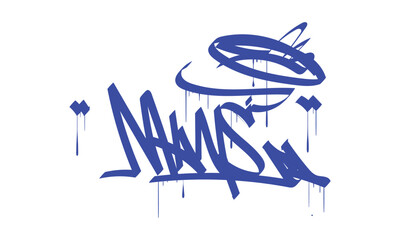 MANS graffiti tag style design