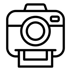 camera outline icon for travel photo activity