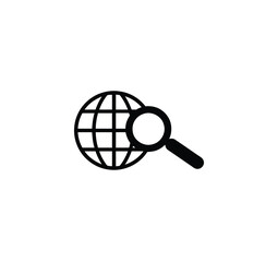 Search set of web icons in line style. Magnifying glass linear icon collection. Containing SEO, Digital marketing, data analysis, management, investigate, find and more.
