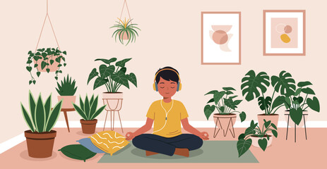Fototapeta premium Child Meditating