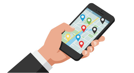 Smartphone with GPS Map.340