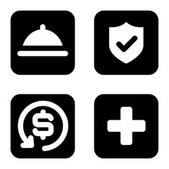 Obraz premium package option glyph icon for travel add services