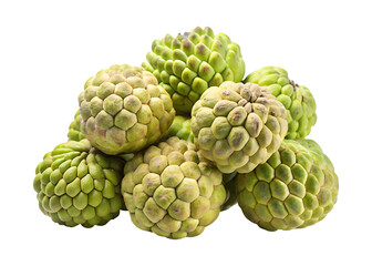 Fototapeta premium Pile of fresh green custard apples also known as sugar apples