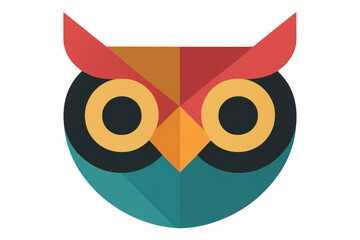 Fototapeta premium Geometric owl silhouette symbolizing wisdom, blending angular design with educational essence against transparent backdrop
