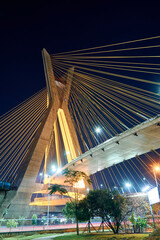 Cable-stayed bridge in São Paulo.