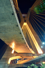 Cable-stayed bridge in São Paulo.