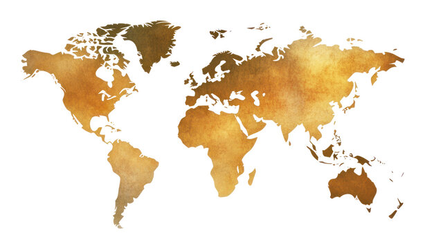 Fototapeta PNG World map illustration decorative artistic.