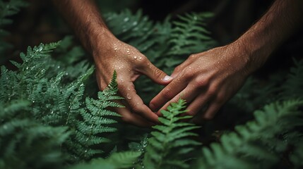 Hands Forming Heart Shape Over