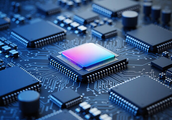 Fototapeta premium Advanced Microchip Technology Innovation Powering Future Computing Systems