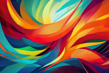 Modern Digital Art with Dynamic Flow and Gradient Colors