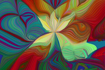 Modern Digital Art with Dynamic Flow and Gradient Colors
