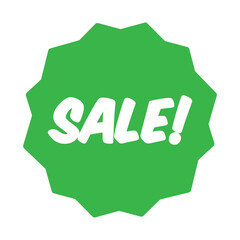 SALE Sticker Vector, Green Splash Label for Special Offers.
