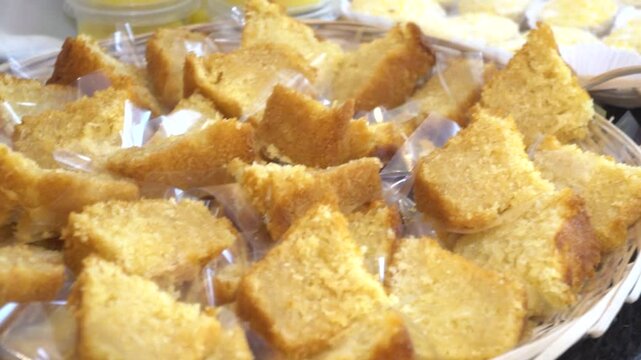 cassava cake, typical food of the June festival, Saint John's festival