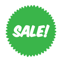 Green Promo Badge Vector, SALE Graphic for E-commerce Ads.