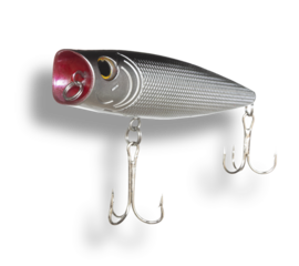 Shadow under an artificial lure for using on the surface