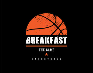 never give up for basketball typography t-shirt and apparel design.	