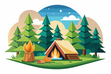 Ideal for outdoor adventure themes, hiking and camping designs, travel illustrations, children's books, tourism materials, and nature-based content