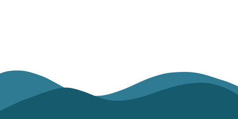 Blue water wave line deep sea pattern background banner vector illustration.