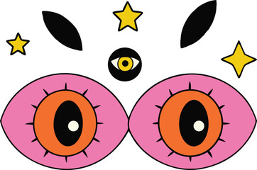 Mystical Eyes A Whimsical Illustration of Spiritual Vision and Intuition