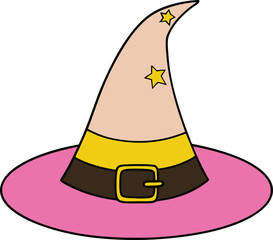 Enchanted Witch's Hat Magical Illustration of Fantasy Headwear