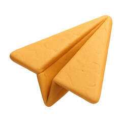 PNG Origami-inspired paper airplane illustration.