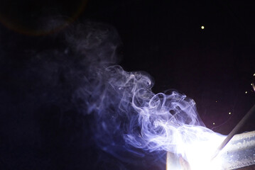 Abstract of smoke produce during welding metal
