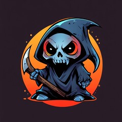 Grim Reaper Cartoon Illustration