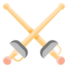 Fencing Sport flat icon