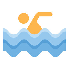 Swimming flat icon