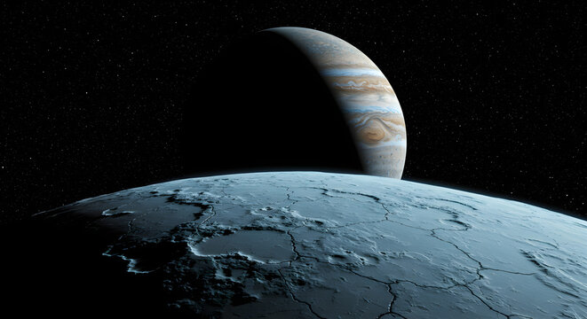 Icy Surface of Europa.