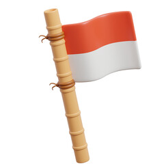 Indonesian Flag 3D Icon