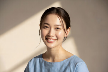 笑顔の若い女性 Generative AI