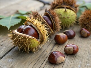 chestnuts on the table