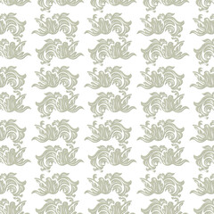 Seamless floral pattern featuring vintage ornate flower illustrations, perfect for decorative textile or wallpaper design