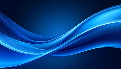 Fototapeta premium Abstract Blue Wave Background.