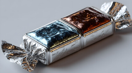 Indulgent Candy Bar with Twisted Foil Packaging

