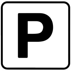 Parking symbol car park icon with transparent background
