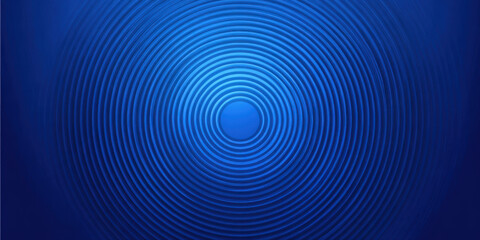 Deep blue concentric circle pattern with smooth gradient and glowing center creating calming and hypnotic visual effect