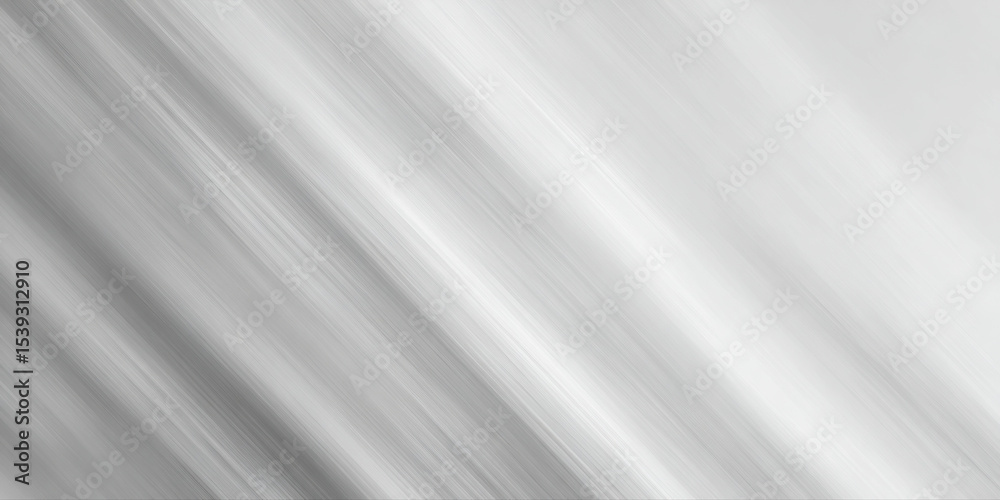 Poster Smooth diagonal light streaks create gentle flowing abstract background with soft gray and white tones, evoking calm and subtle motion
