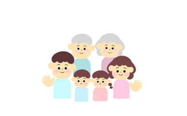 手を振るかわいい家族のアイコン